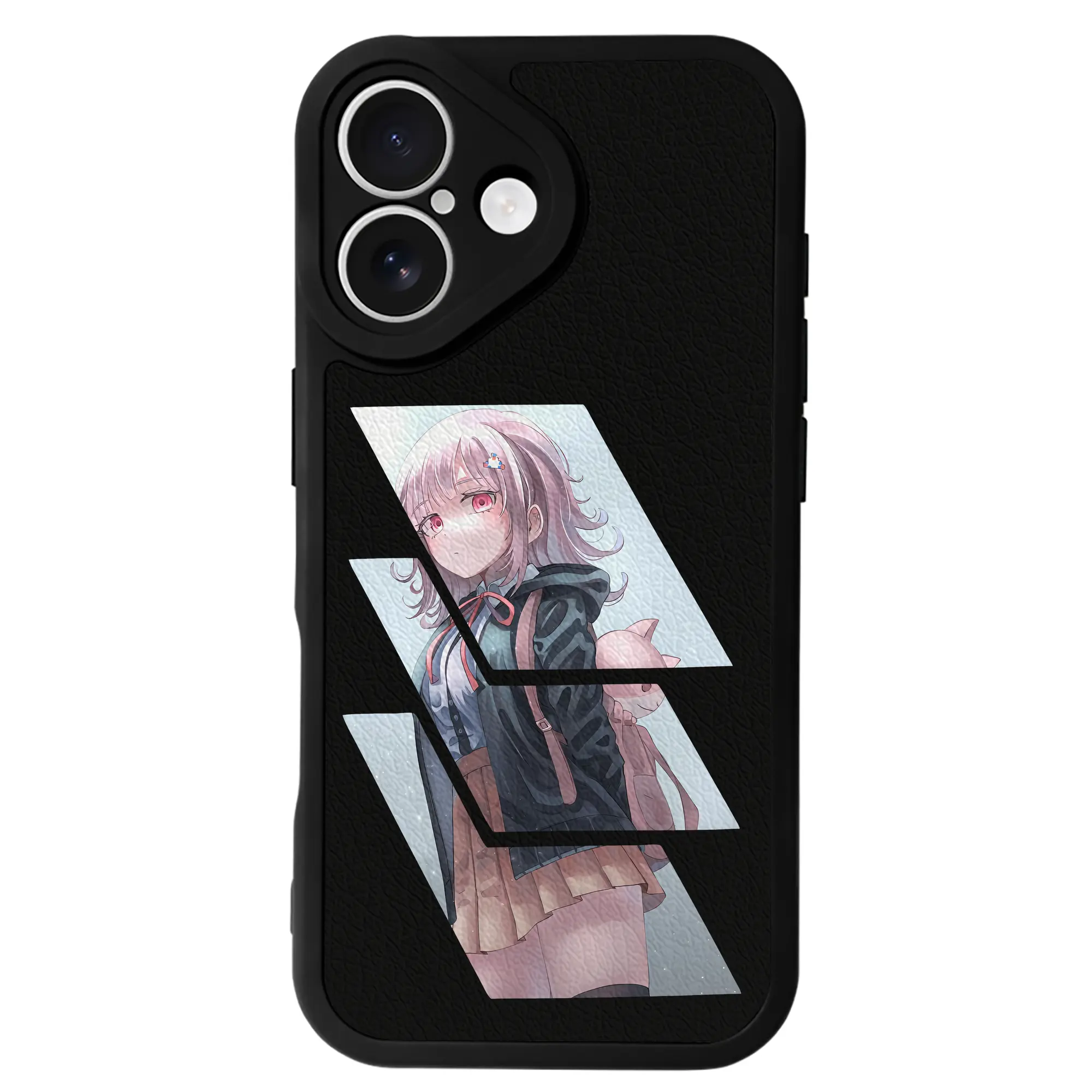 ダンガンロンパ グッズ,七海千秋 - IPhone 16シリーズ対応 ・ シリコンスマホケース ・ レザー調 ・ 高精度フィット ・ 耐衝撃 ・ ワイヤレス充電対応 ・ 精密カット